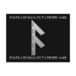Ansuz Rune grey Postcards