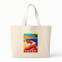 Antar Gas ~ Vintage Auto Road Race Ad Bag