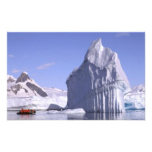 Antarctica, Antarctic Peninsula. Zodiak and Photo Art