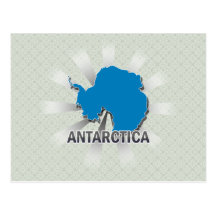Antarctica Flag Map 2.0 Postcard