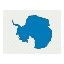 Antarctica Flag Map full size Postcards