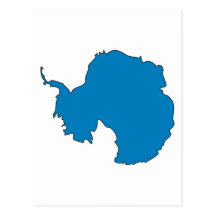 Antarctica flag map post card