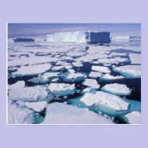 Antarctica, Ice flow. postcards