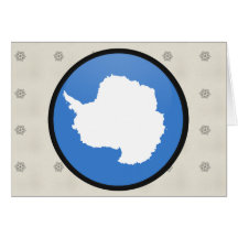 Antarctica quality Flag Circle Cards