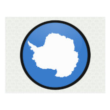 Antarctica quality Flag Circle Post Card