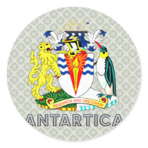 Antartica Coat of Arms Round Stickers