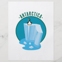 antartica penguin design flyer