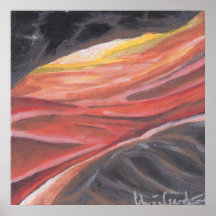 Antelope Canyon Abstract Acrylic Reproduction Poster