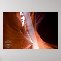Antelope Canyon Light Beam Poster