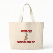 Antelope trapped in a human body tote bag