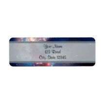Antennae Galaxies Colorful Composite Custom Return Address Label