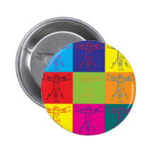 Anthropology Pop Art Pinback Buttons