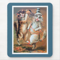 Anthropomorphic Cats Throwing Confetti