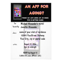 Anti Aging Phone App Birthday Personalized Announcements