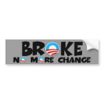 Anti change,anti Obama bumper stickers
