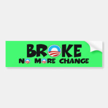 Anti changement, anti Obama Autocollant Pour Voiture