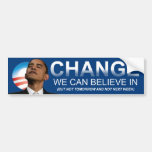 Anti changement d'Obama Autocollant Pour Voiture