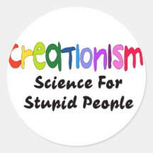 Anti-Creationism Round Stickers