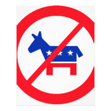 Anti-Democrat Donkey Customized Letterhead