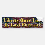 anti Democrat "Liberty Once Lost..."bumper sticker