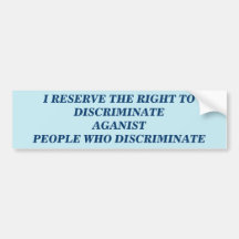 ANTI DISCRIMINATION Bumper Sticker