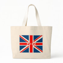 Anti EU British flag Tote Bags