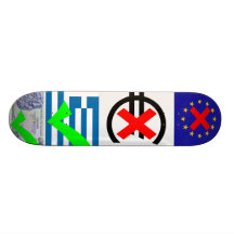 Anti EU & Euro, Pro Greece & Drachma (1) Skate Boards