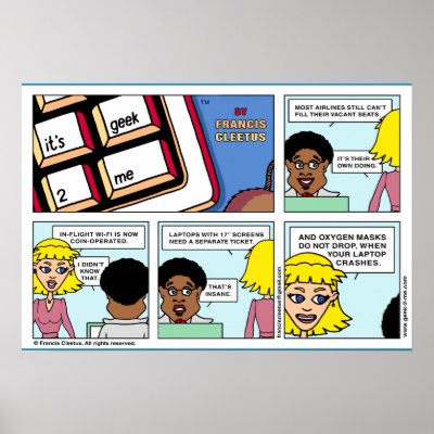 Anti-geek Airlines poster by franciscleetus