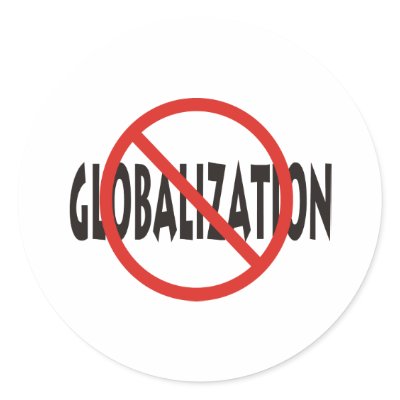 Anti-Globalization Round Stickers by taxpayersvoice