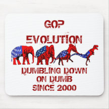 Anti-GOP Anti-Republican Evolution Satire Mouse Pads