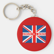 Anti Gordon Brown British flag Keychain