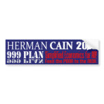 Anti Herman Cain 2012 President 999 PLAN Design bumper stickers
