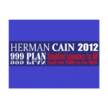 Anti Herman Cain 2012 President 999 PLAN Design Post Cards