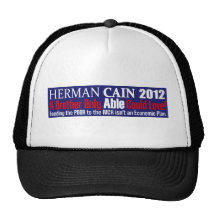 Anti Herman Cain 2012 President ABLE Design Mesh Hats