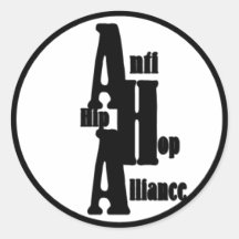 Anti+ Hip Hop Alliance plus sticker (black) Autocollants
