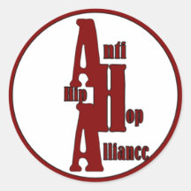 Anti+ Hip Hop Alliance plus sticker (parler) Autocollant Rond