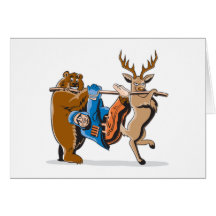Anti Hunting Animal Revenge Greeting Cards