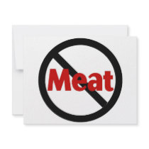Anti Meat Personalized Invitations