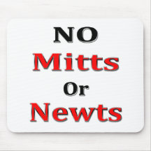 Anti Newt Gingrich Mitt Romney blk red Mousepads