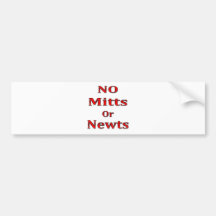 Anti Newt Gingrich Mitt Romney red Bumper Stickers