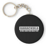 Anti-Obama - barackula - he will suck your wallet  Keychains