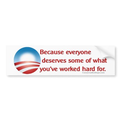 Anti-Obama Because (Red) Bumper Stickers by ConservativeBuys