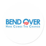 Anti-Obama - Bend Over for change stickers