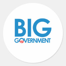 Anti-Obama - Big Government Round Sticker