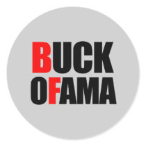 Anti-Obama - BUCK OFAMA 2 black Sticker