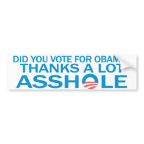 Anti Obama Bumper Sticker