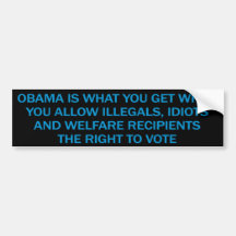 Anti Obama Bumper Sticker