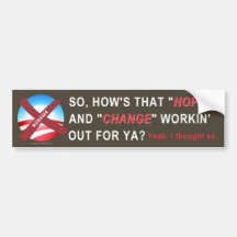 Anti-Obama Bumper Sticker (brown)