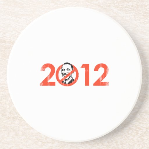 ANTI-OBAMA BUMPERSTICKER - 2012- Faded.png Drink Coasters