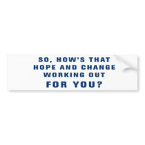 Anti-Obama  Bumpersticker Bumper Sticker